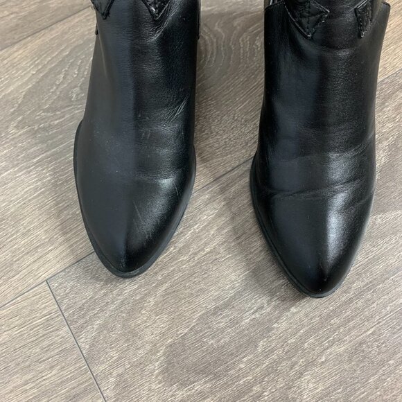 SENSO Biker Moto Buckle Leather Ankle Boots Booties Cut out sides Black Size 6 - Picture 13 of 16